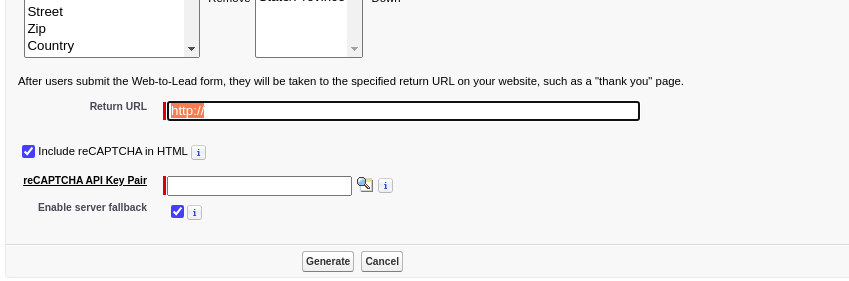 Add return URL for Web-to-Lead form