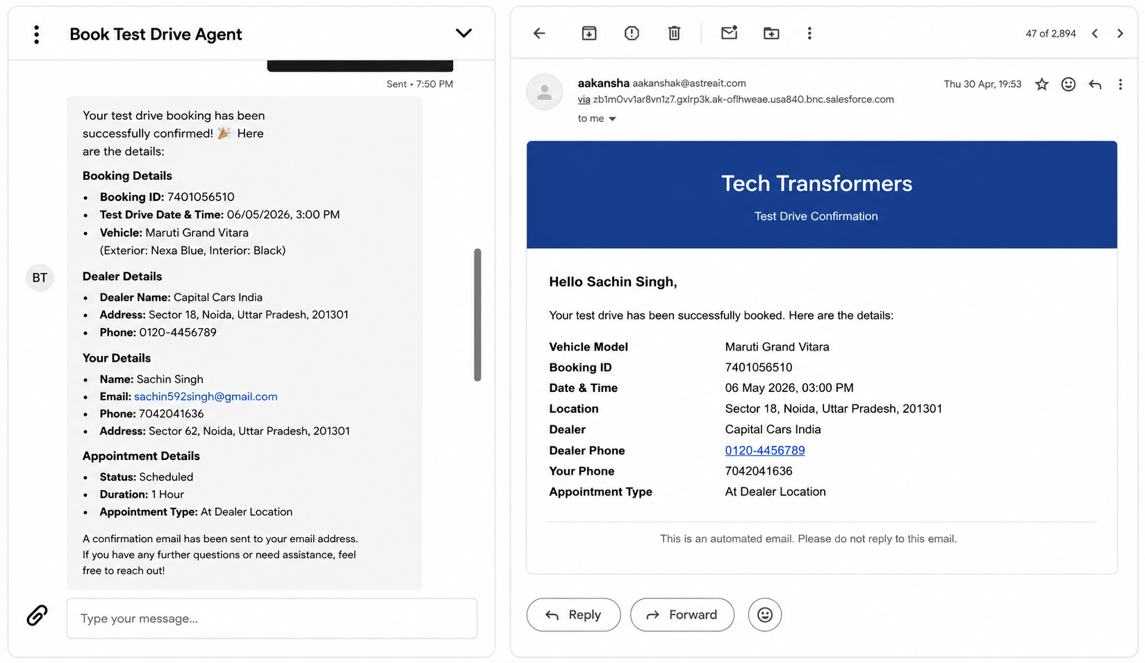 Booking Creation