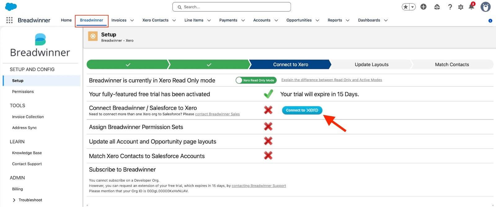 Connect Salesforce with Xero