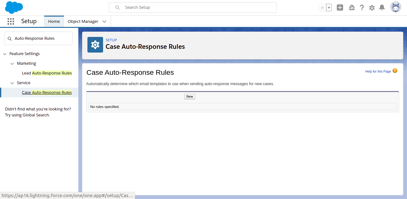 Create Case Auto-Response Rules