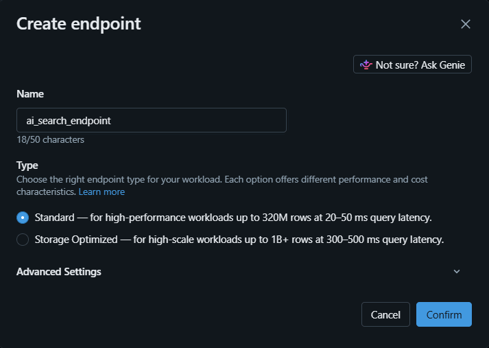 Create endpoint