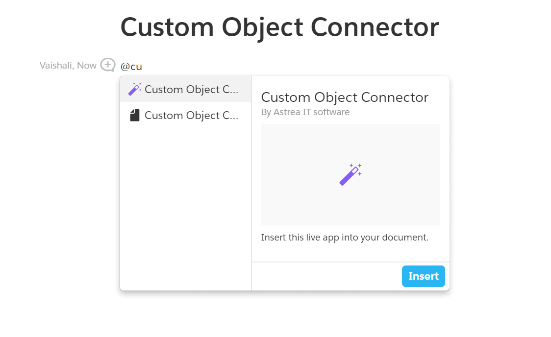 Custom Object Connector image1