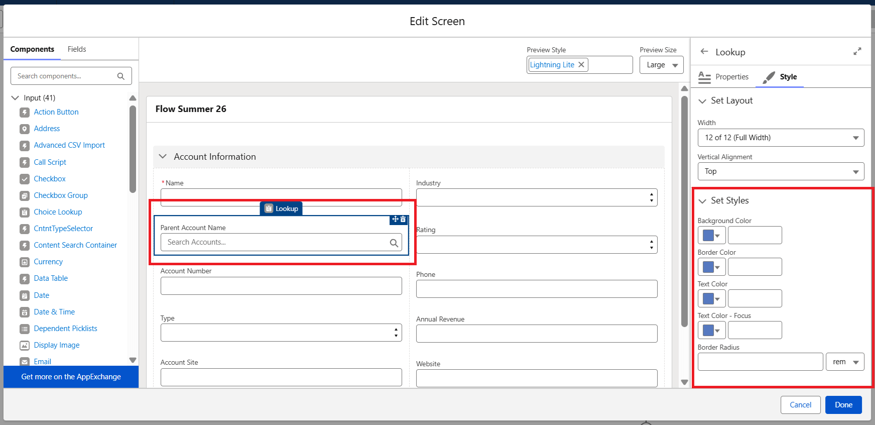 Customize Screen Flows