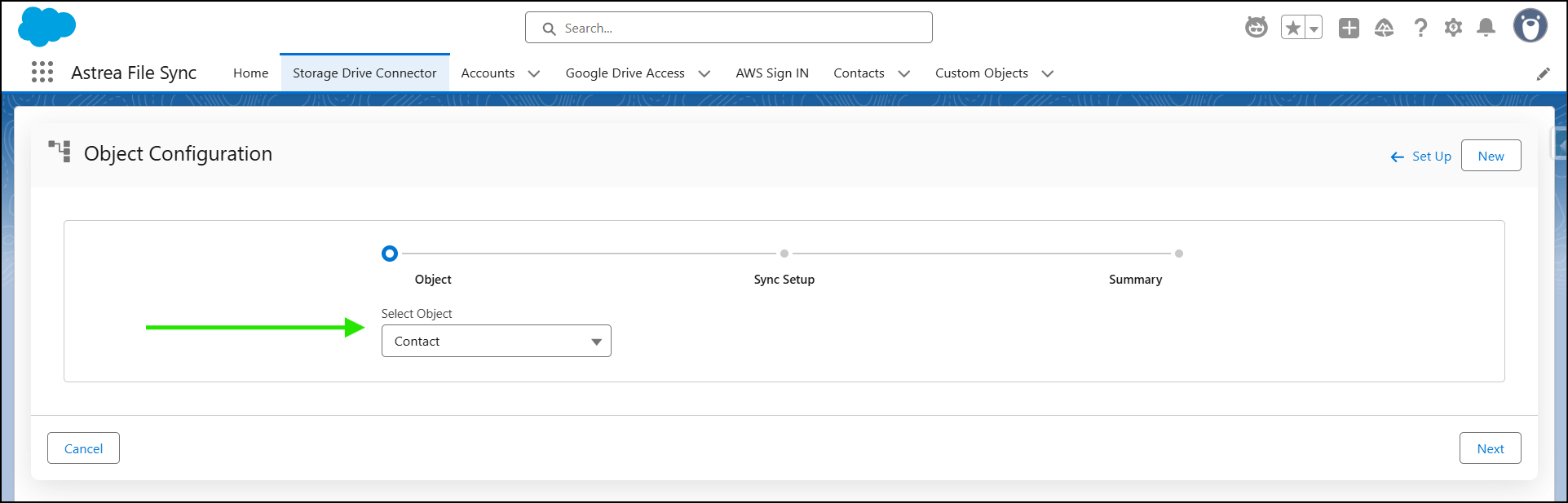 File Sync Salesforce object