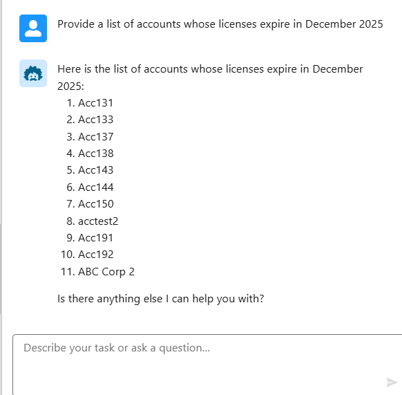Listing Accounts Expiring