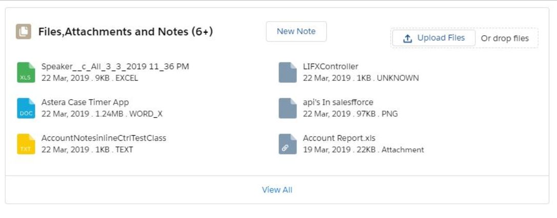 Files, Attachments & Notes Salesforce Lightning