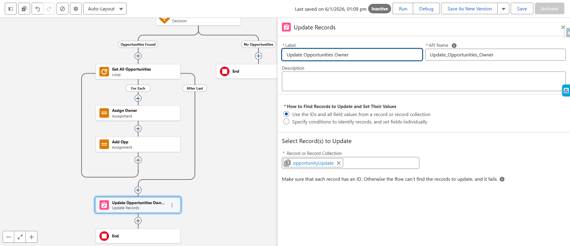 Opportunity collection