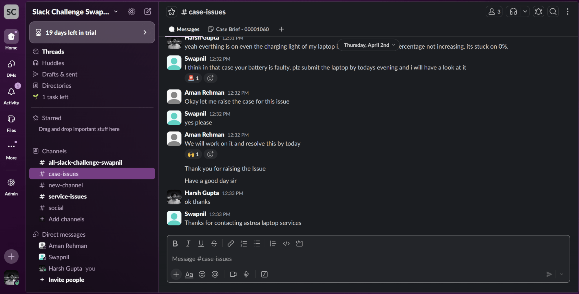 Real Slack Conversation