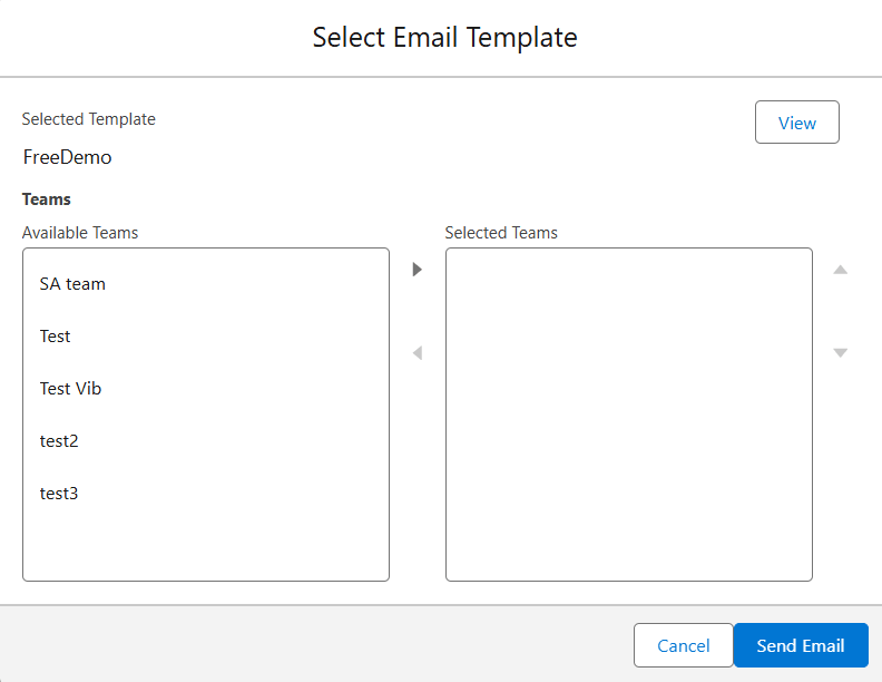 Reviewing Select Email Template Reviewing Select Email Template