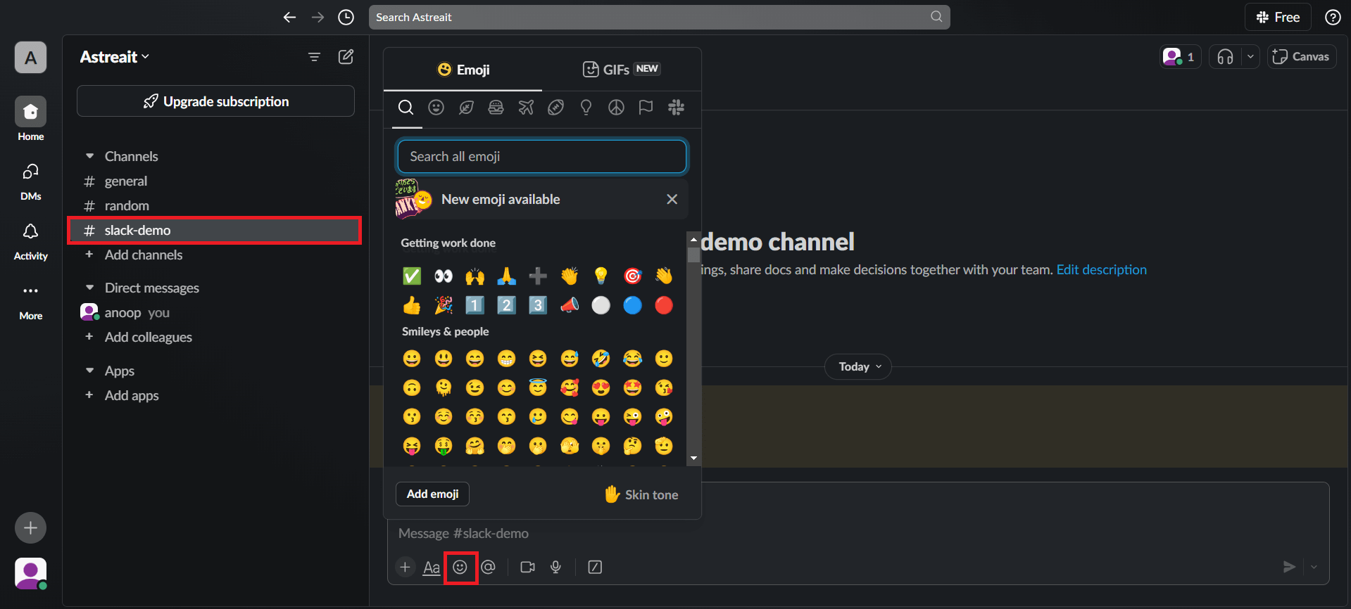 User Emojis in slack