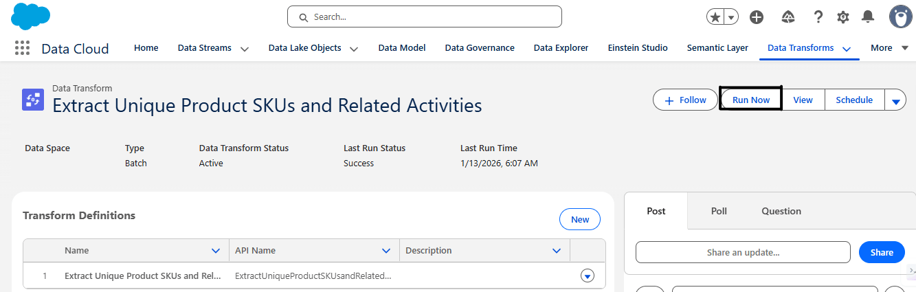 Validate and Run the Transform