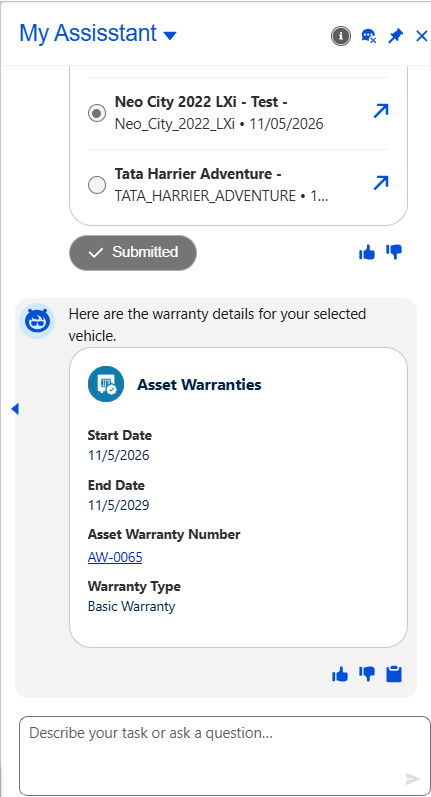 Warranty Support
