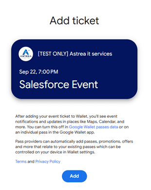 add the ticket
